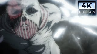 4K Mikasa Vs Warhammer Titan  AOT S4 BluRay [upl. by Aisha]