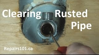 How To Clear Rusted Pipe To Restore Water Flow Using CLR [upl. by Ydur211]