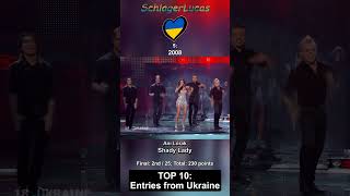 Top 10 Entries from Ukraine 🇺🇦 in Eurovision [upl. by Laven]