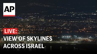 LIVE View of skylines across Israel as Israeli troops battle Hezbollah in Lebanon [upl. by Ylas803]