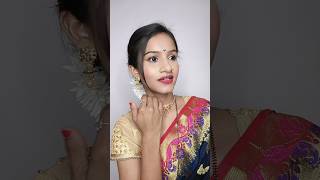 Maharashtrian Makeup Look  Ganapati Festival Makeup  Step By Step Makeup youtubeshorts shorts [upl. by Alema478]