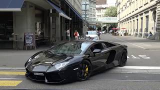 Loud Lamborghini Aventador LP7004 w Capristo exhaust in Zurich Brutal sound [upl. by Esiralc]