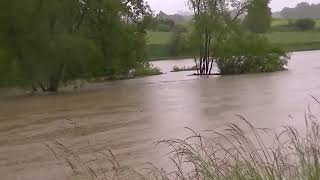 Nedrahovice rozcestí  záplavy  Floods [upl. by Brezin]