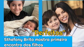 Sthefany Brito mostra Primeiro Encontro dos filhos Enrico e Vicenzo [upl. by Ahsuatal636]