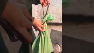 How to tie a sack tutorial lifehack [upl. by Lesko]