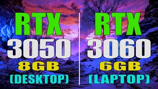 RTX 3050  DESKTOP vs RTX 3060 LAPTOP  8 GAMES TEST [upl. by Emilee]