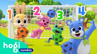 A Jugar al Fútbol con los NÚMEROS  Colores para niños de 2 a 3 años  Mix  Hogi en español [upl. by Nnaytsirk]