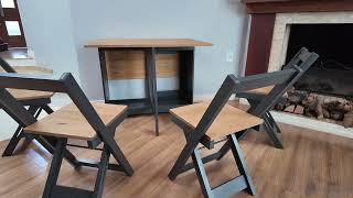 2027KK product folding dining set Grey [upl. by English]