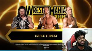 WWE 2k 24 triple threat gameplay face cam reaction tamil [upl. by Avruch72]