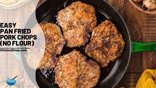 Easy Pan Fried Pork Chops No Flour [upl. by Nerdna]