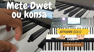 Mete dwèt ou nan Pozisyon sa a pou Ka Fe Solo  Lesson Kompa sou Keyboard [upl. by Enelloc]