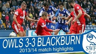 Sheffield Wednesday 3 Blackburn Rovers 3  Championship highlights 201314 [upl. by Nytsirt]