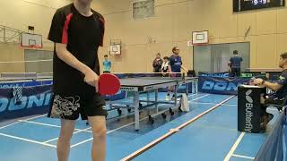 London Moberly v Table Tennis Fight Club Me and Fan no 1 player [upl. by Angelina]