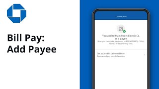 How to Add A Payee in Bill Pay  Chase Mobile® App [upl. by Belier]