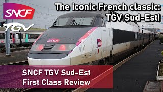 SNCF TGV SudEst  The Oldest of the TGVs  First Class Review Paris to Boulogne [upl. by Jannery]