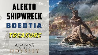 Alekto Shipwreck Boeotia  Loot Treasure Location  ASSASSINS CREED ODYSSEY [upl. by Ikuy657]