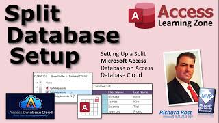 How to Set Up a Split Shared Microsoft Access Database using Access Database Cloud FEBE [upl. by Cimah]