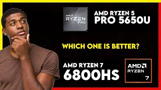 AMD Ryzen 5 Pro 5650U vs AMD Ryzen 7 6800HS Comparison [upl. by Nageet]