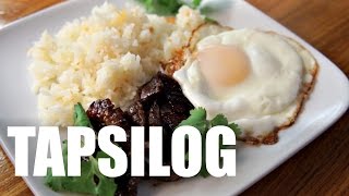 TAPSILOG Recipe  Around the World Breakfast the Philippines [upl. by Ahsienahs691]