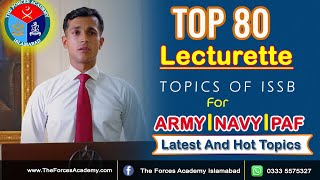 Top 80 important Lectorate Topics for ISSB Army  Navy  PAF  Most repeated and hot Topics [upl. by Epilef]