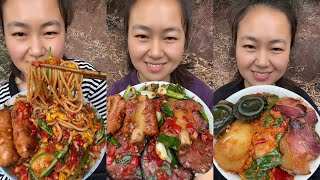 Rural Food Jiangxi rice noodles can be made into fried noodles mixed noodles adults and children [upl. by Eedeed]