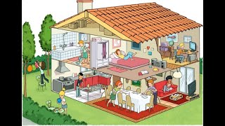 Les pièces les meubles et les objets de la maison [upl. by Anoyek481]