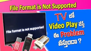 File format not supported in TV problem  mitv  realme tvRedmitvlg tvsamsung tv [upl. by Ademla675]