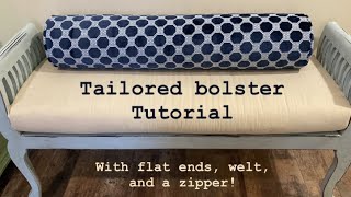 How to make a tailored bolster or neck roll pillow cover that fits and looks perfect every time [upl. by Winnifred]