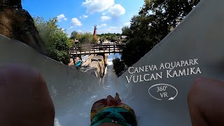 Caneva Aquapark Vulcan Kamika Left 360° VR POV Onride [upl. by Danyette]