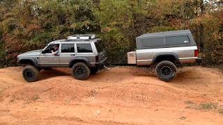 Jeep XJ Cherokee and MJ Comanche Trailer Articulation Test part 2 of 2 [upl. by Nodnal]