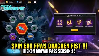 SPIN SKIN TINJU FFWS EVO DRACHEN FIST DISKON BOOYAH PASS S15  EVENT FREE FIRE TERBARU [upl. by Lemmuela78]