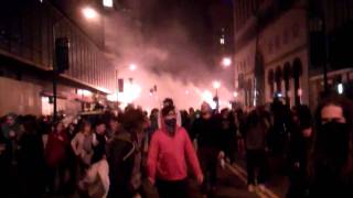 Occupy Wall Street Oakland Protesters Police Engage Tear Gas [upl. by Nollahp348]