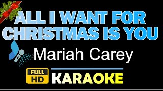 ALL I WANT FOR CHRISTMAS   Lower Key Karaoke Version HQ Instrumental  Mariah Carey [upl. by Hessler]