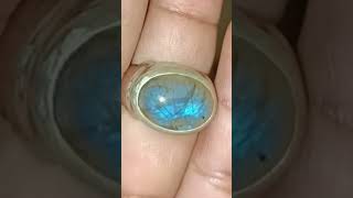 Natural Labrador Flash Biru  Blue Sheen Labradorite  No TreatmentDimensi est 16X11X7 mmRing 7 [upl. by Ciccia341]