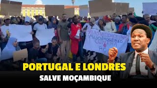 Moçambicanos em Lisboa e Londres Protestam Chega de quotM0RTESquot a Frelimo [upl. by Airotel]