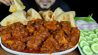 EATING PARATHA WITH SPICY CHICKEN MASALA CHILIONIONCUCUMBER  MUKBANG EATING SHOW  EATING SOUNDS [upl. by Urien]