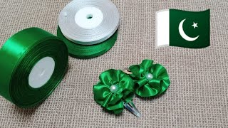 Independence Day Special hair pin Ribbon flower [upl. by Acus81]