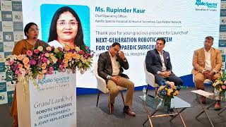 Ms Rupinder Kaur address gathering at Apollo Spectra Hospital ROSA Robotic Surgery System launch [upl. by Anatlus]