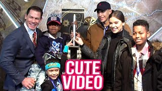 Hailee Steinfeld John Cena LIGHT UP Empire State Building in Manhattan [upl. by Ashmead]