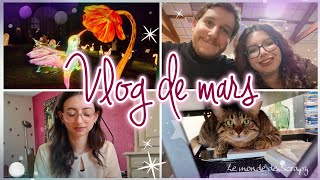 MONTHLY VLOG MARS 2024  Spectacle lumineux anniversaire et coiffeur ♥ [upl. by Ecirahc]