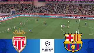 Monaco vs Barcelona  UEFA Champions League 2024 Match  eFootball Match [upl. by Ysdnyl]