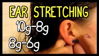 Ear Stretching 2nd Time 10g8g  8g6g 📍 How To With Kristin [upl. by Smeaj]