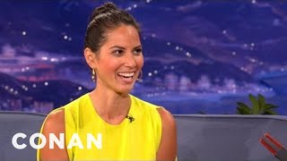 Olivia Munn Paparazzi Dissed My Mom  CONAN on TBS [upl. by Mazlack750]