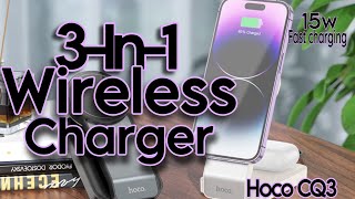 The Best 3in1 wireless charger  Hoco CQ3 wireless charging stations  The best gadget you must have [upl. by Felisha]