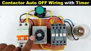 Auto OFF Motor Starter Connection by using Timer ElectricalTechnician [upl. by Accire]