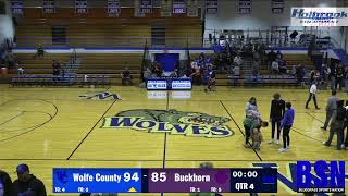 High School Boys Basketball  Wolfe County Wolves vs Buckhorn Wildcats  11282023 [upl. by Akeimahs879]