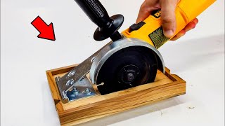 Make A Homemade Circular Saw  Angle Grinder Hack DIY [upl. by Bedad]