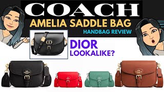 ❗❗❗COACH AMELIA SADDLE BAG REVIEW ❗❗❗ DIOR BOBBY SHOULDER BAG ALTERNATIVE DIOR BAG ALTERNATIVE [upl. by Marne]