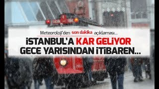 Meteorolojiden İstanbula son dakika uyarısı Kar geliyor  A Haber [upl. by Lamag]