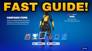 How To COMPLETE ALL DARA ROGUE SCOUT QUESTS CHALLENGES in Fortnite Quests Pack Guide [upl. by Esiralc913]